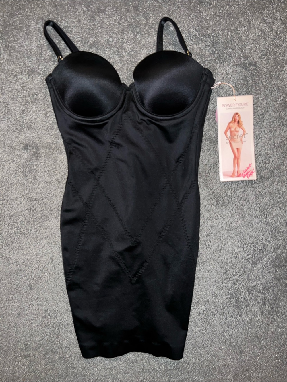 Victoria's Secret Black Power Figure Shapewear Slip Dress